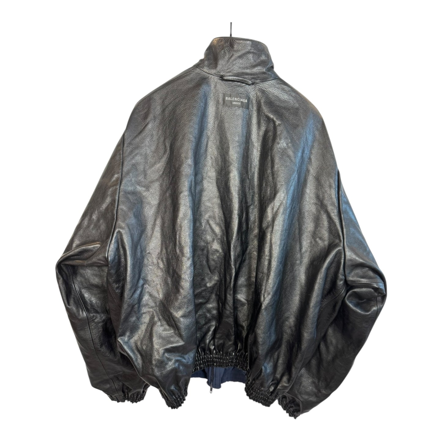 Balenciaga Loop Leather Lined Track Jacket
