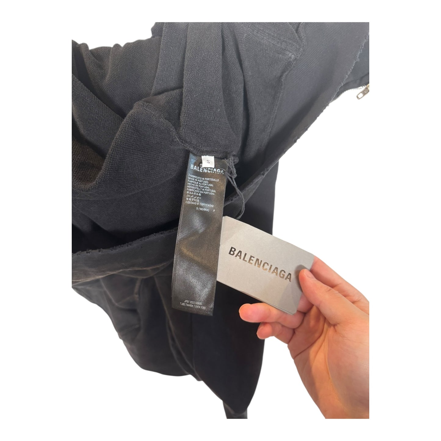 Balenciaga Mudwash Zip-Up Hoodie