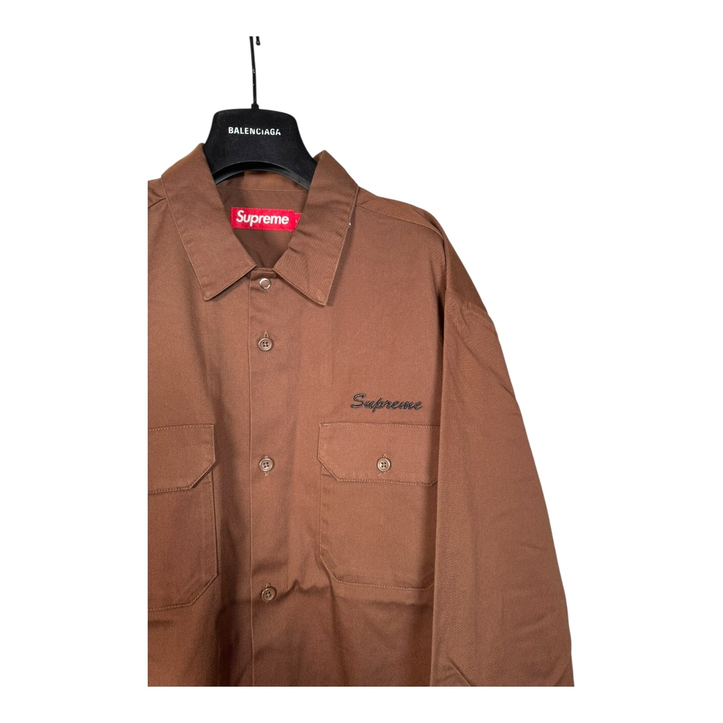 Supreme Snow White Work Shirt Brown