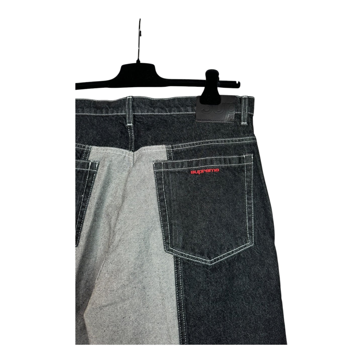 Supreme 2-Tone Paneled Baggy Jean