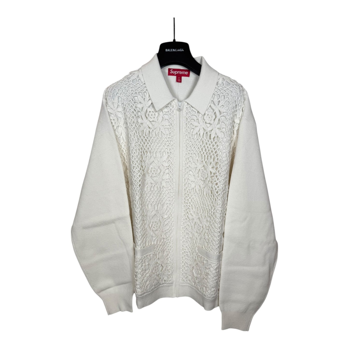 Supreme Crochet Zip Up Cardigan