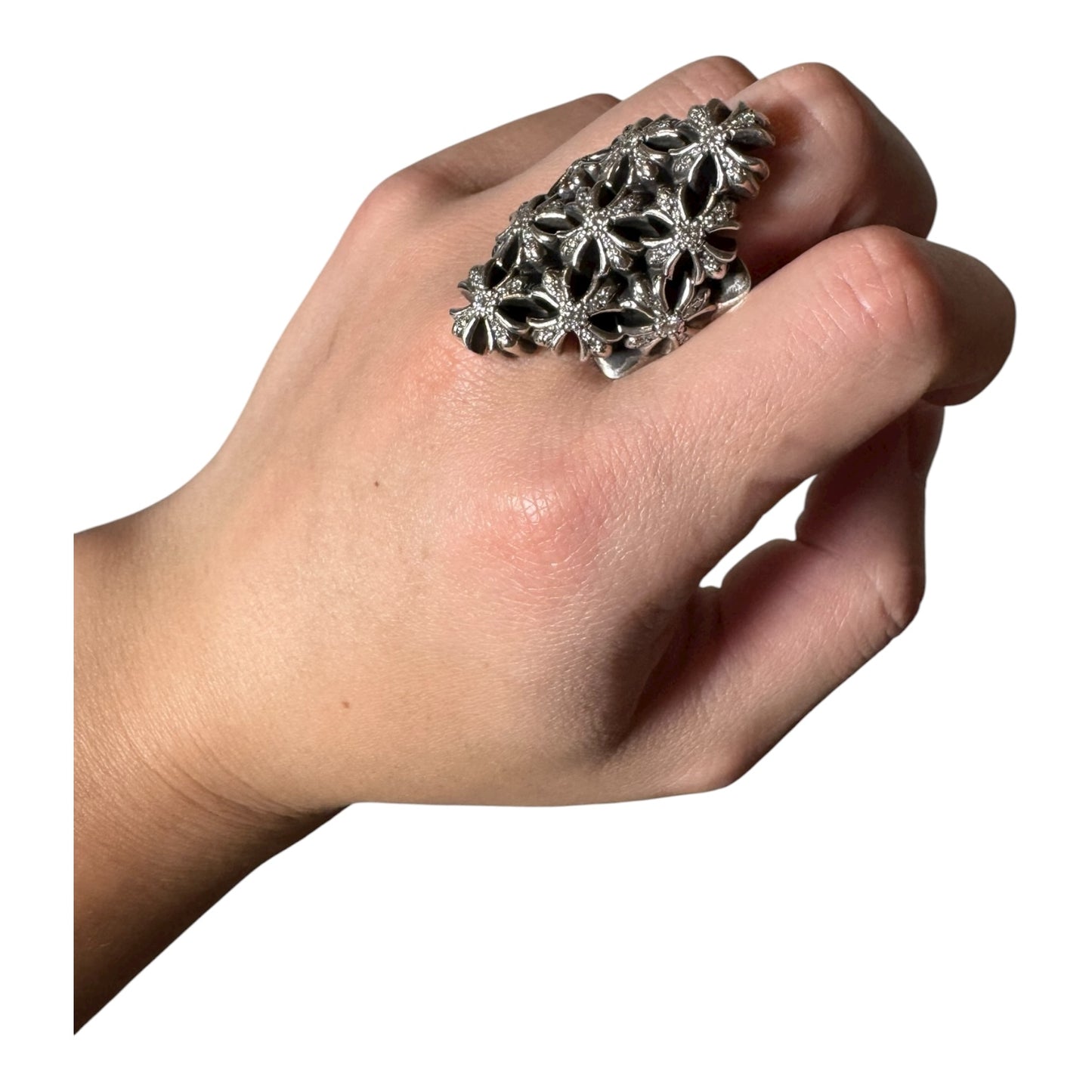 Chrome Hearts Pave Chain Maille Ring