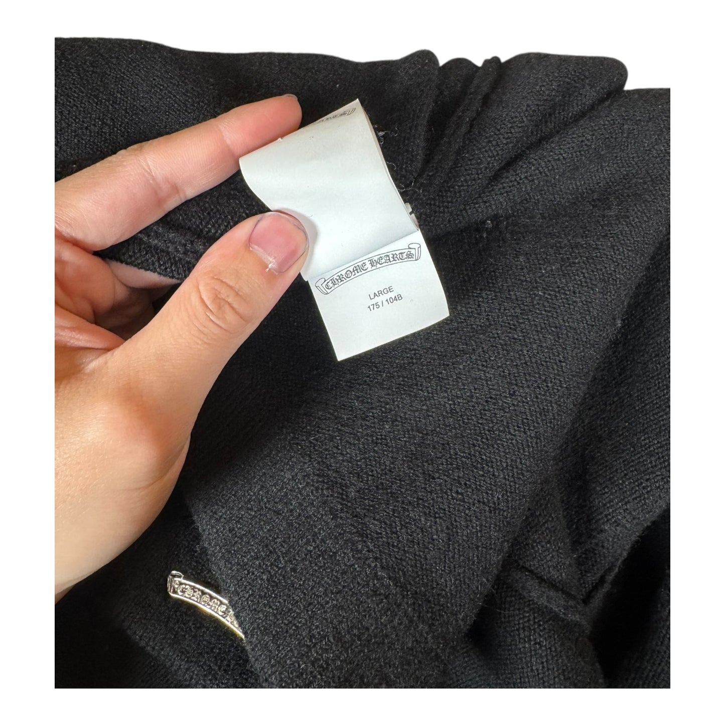 Chrome Hearts Cashmere Triple Cross Zip-Up Hoodie