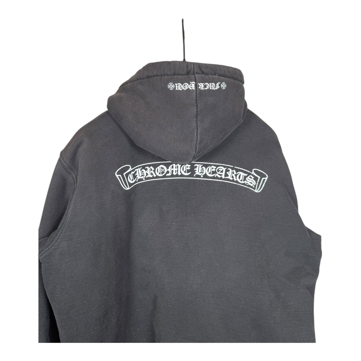Chrome Hearts Scroll Logo Thermal Zip-Up Hoodie