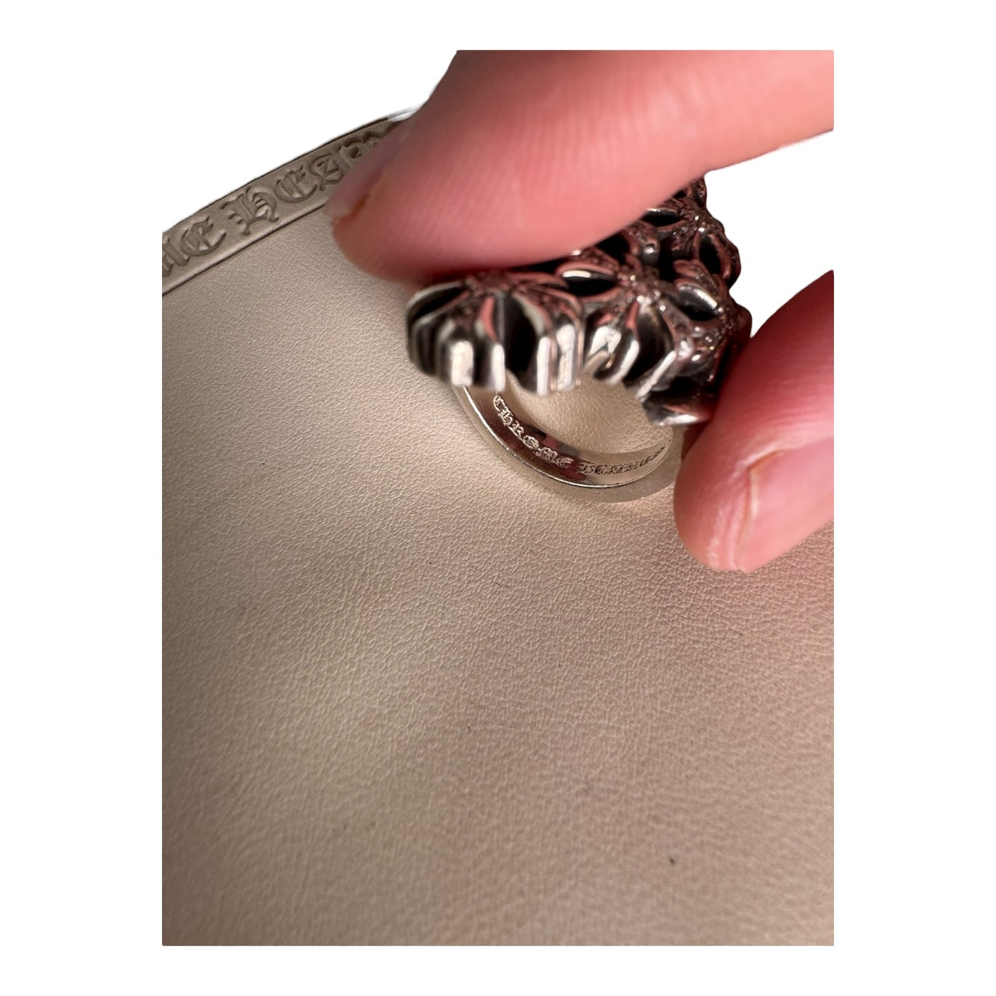 Chrome Hearts Pave Chain Maille Ring