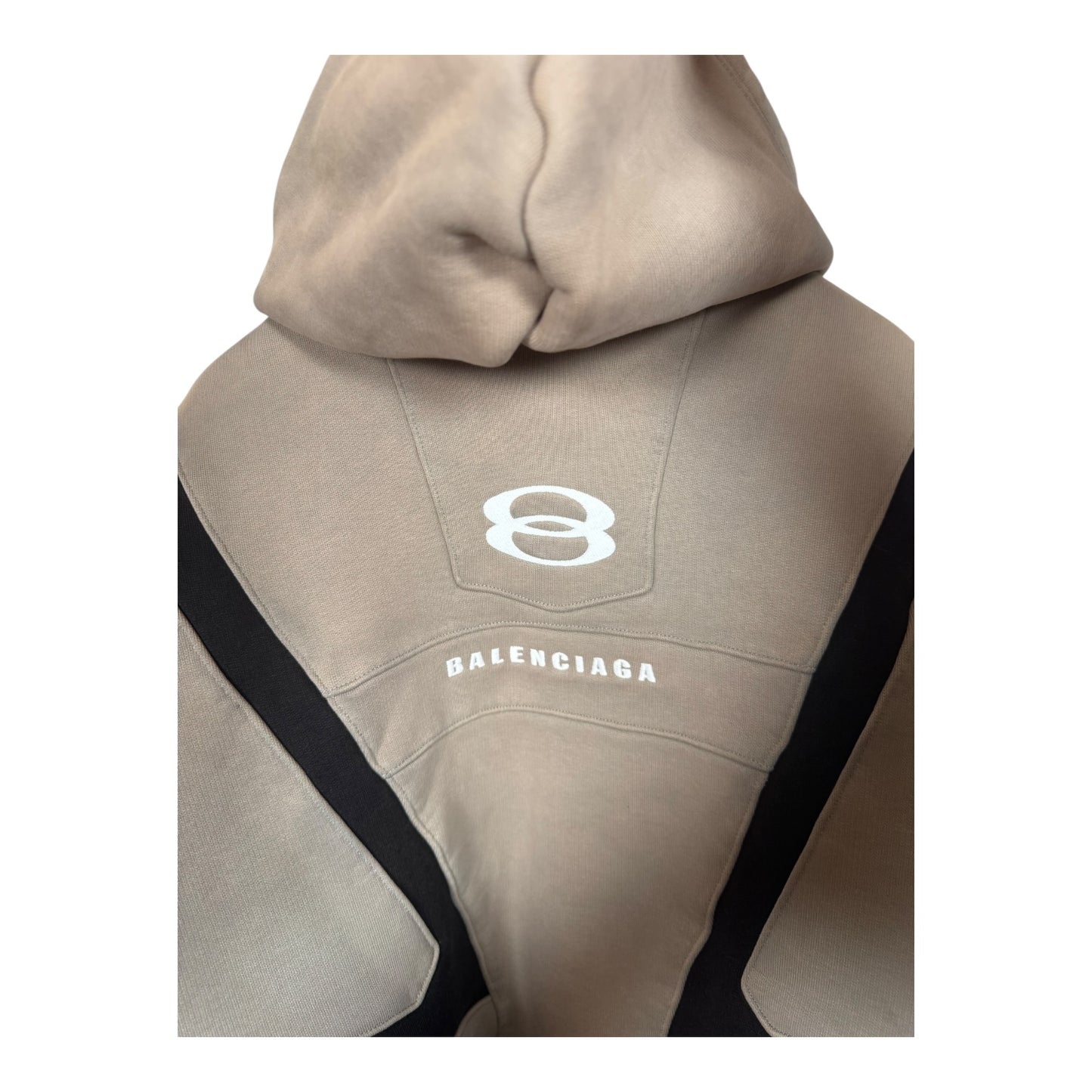 Balenciaga Unity Icon Logo Padded Biker Zip-Up Hoodie
