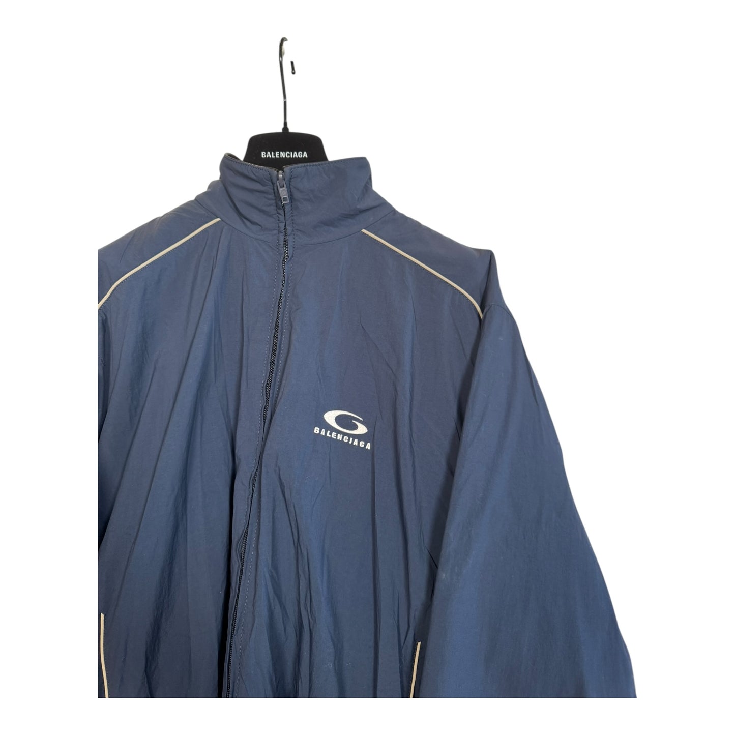 Balenciaga Loop Leather Lined Track Jacket