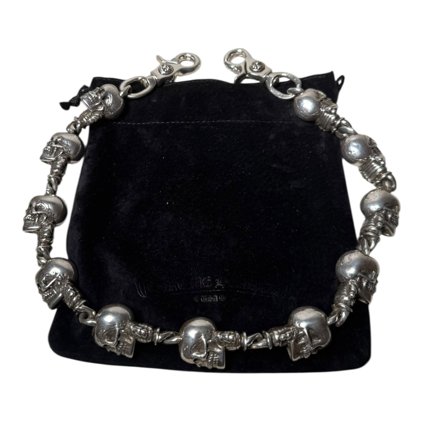 Chrome Hearts XL Foti Skull Wallet Chain