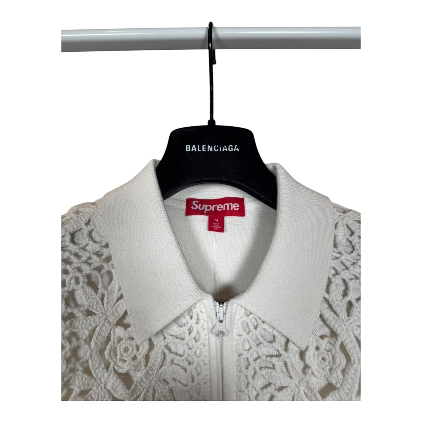 Supreme Crochet Zip Up Cardigan