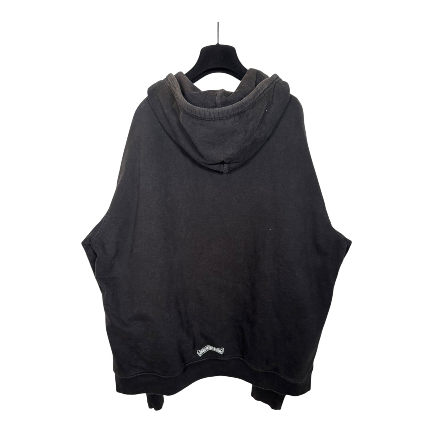 Chrome Hearts Vintage Thermal Vertical Logo Zip-Up Hoodie
