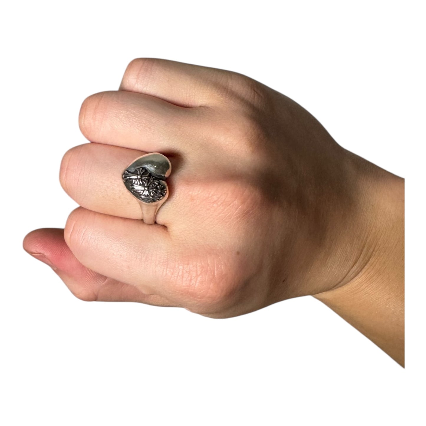 Chrome Hearts Cross Heart Ring