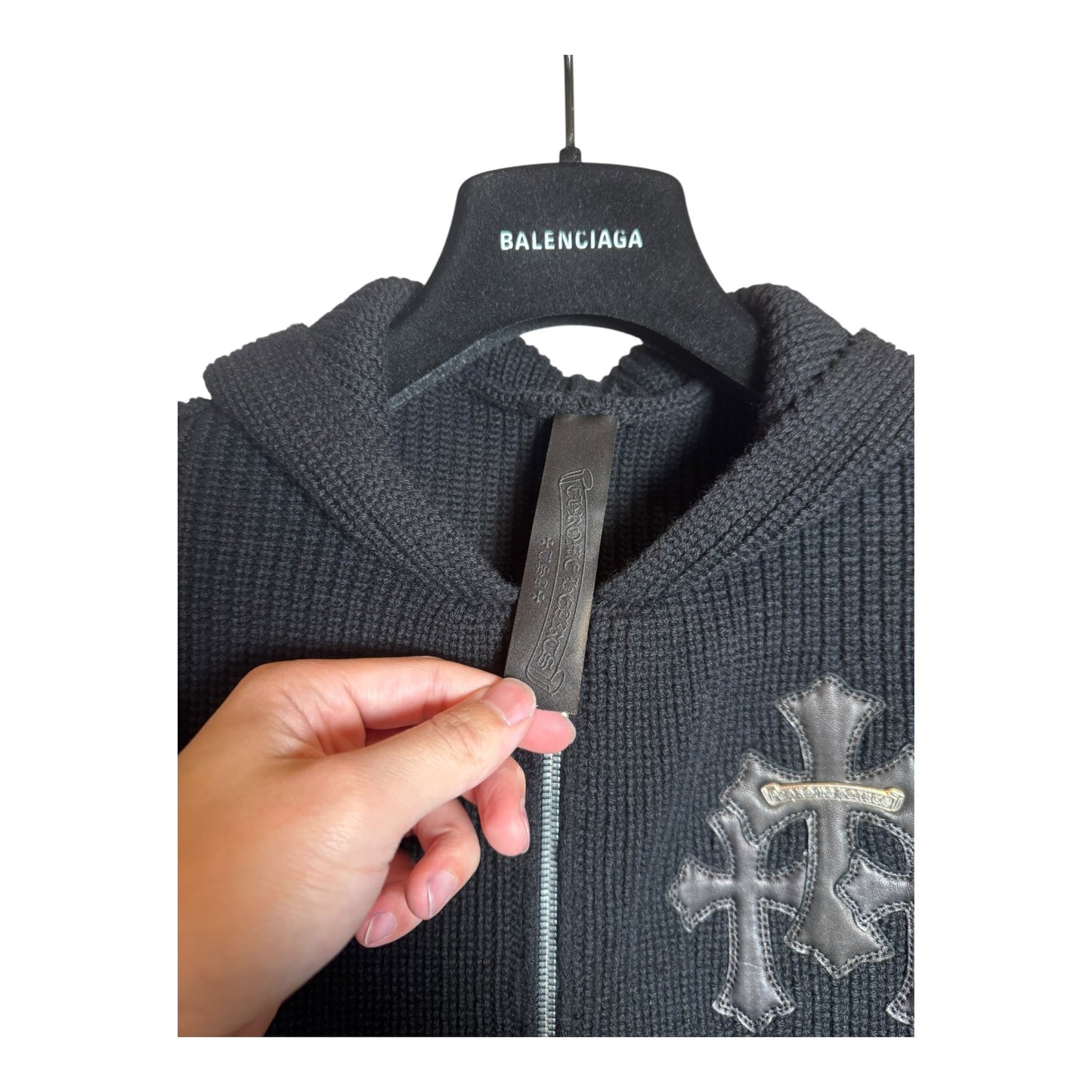 Chrome Hearts Bait & Tackle Cashmere Zip-Up Hoodie