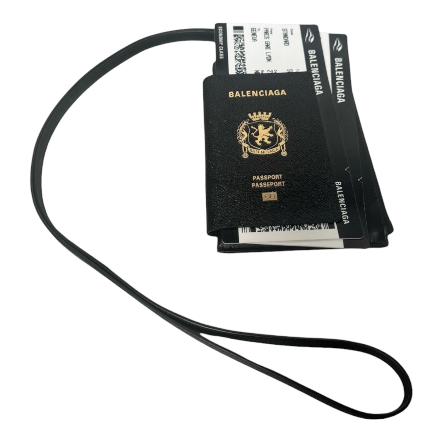 Balenciaga Passport Wallet With Lanyard