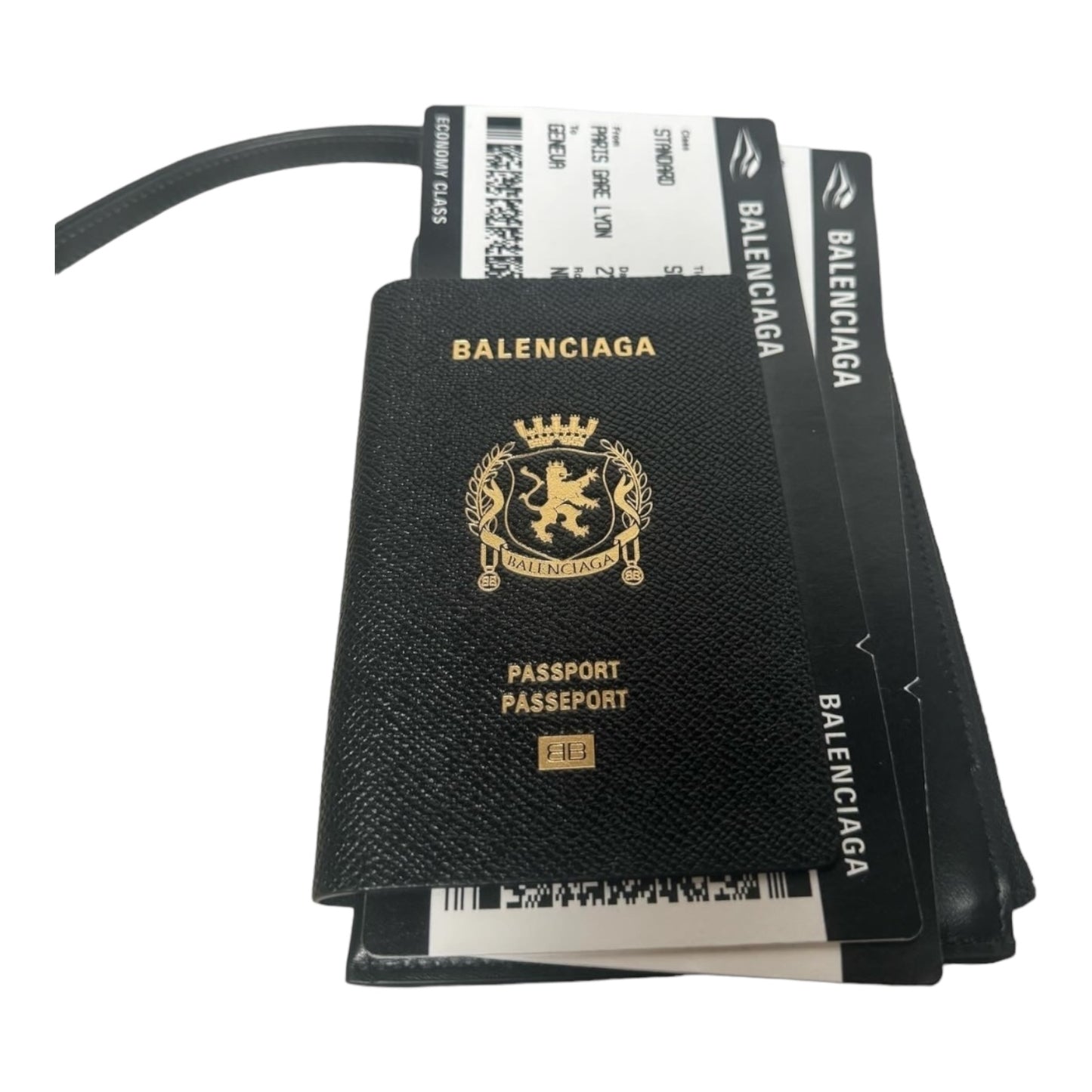 Balenciaga Passport Wallet With Lanyard