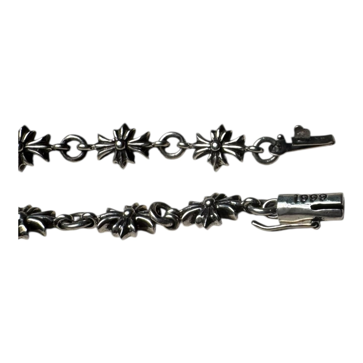 Chrome Hearts Black Diamond Tiny E Bracelet