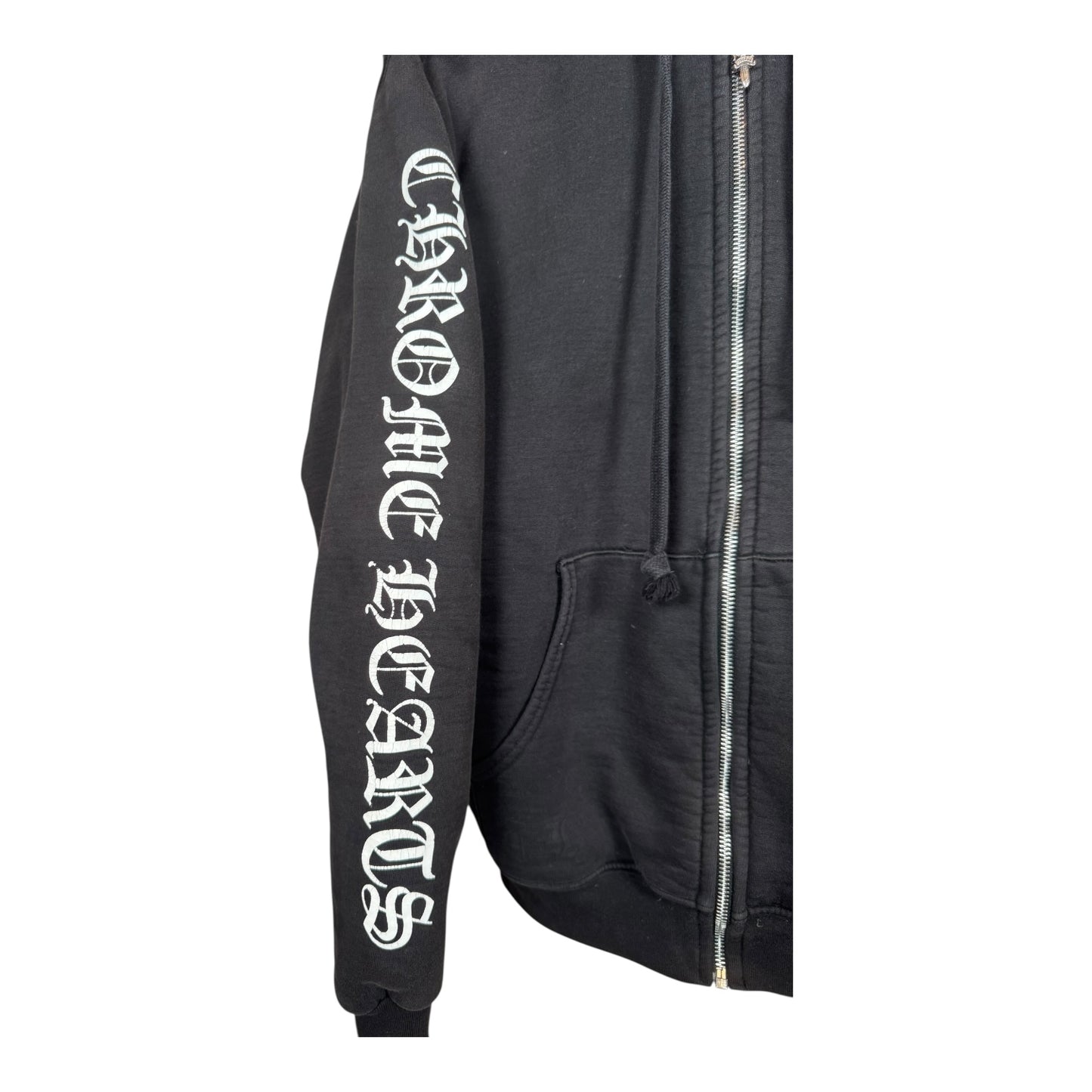 Chrome Hearts Scroll Logo Thermal Zip-Up Hoodie