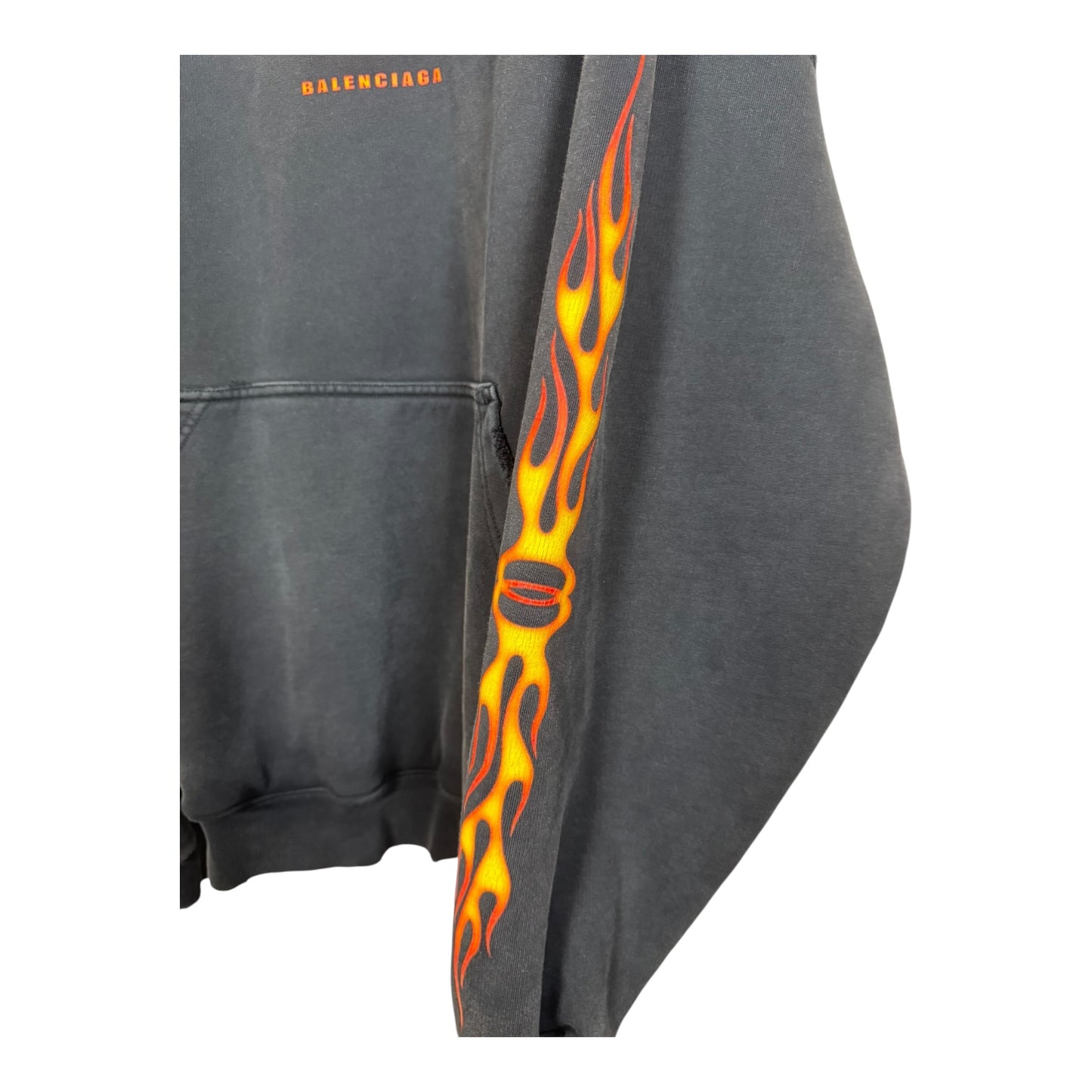 Balenciaga Distressed Flames Unity Hoodie