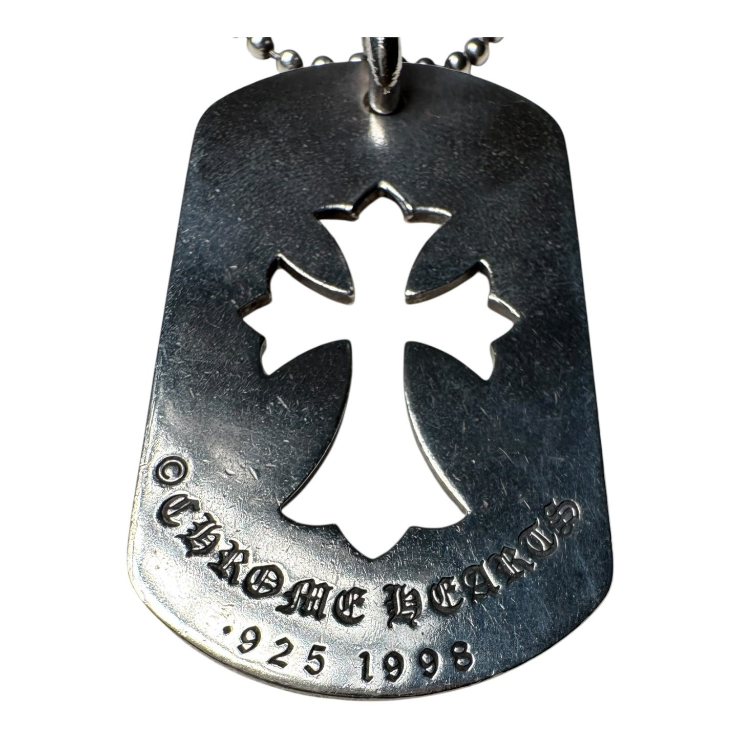 Chrome Hearts Cross Cutout Dog Tag