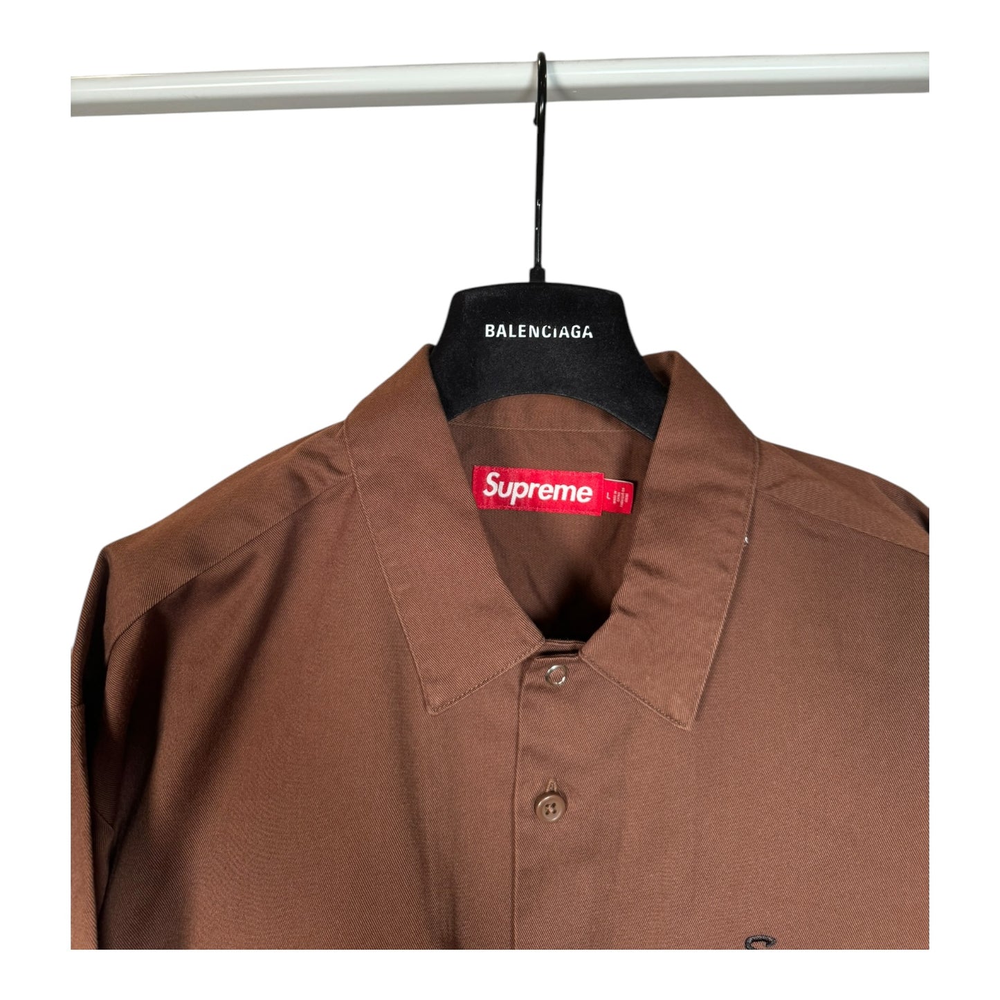 Supreme Snow White Work Shirt Brown