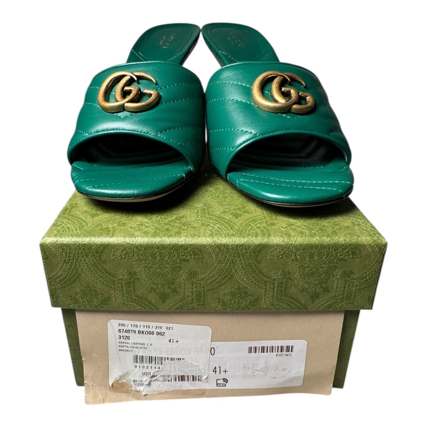 Gucci Marmont Double G 75 mm Slide Sandals