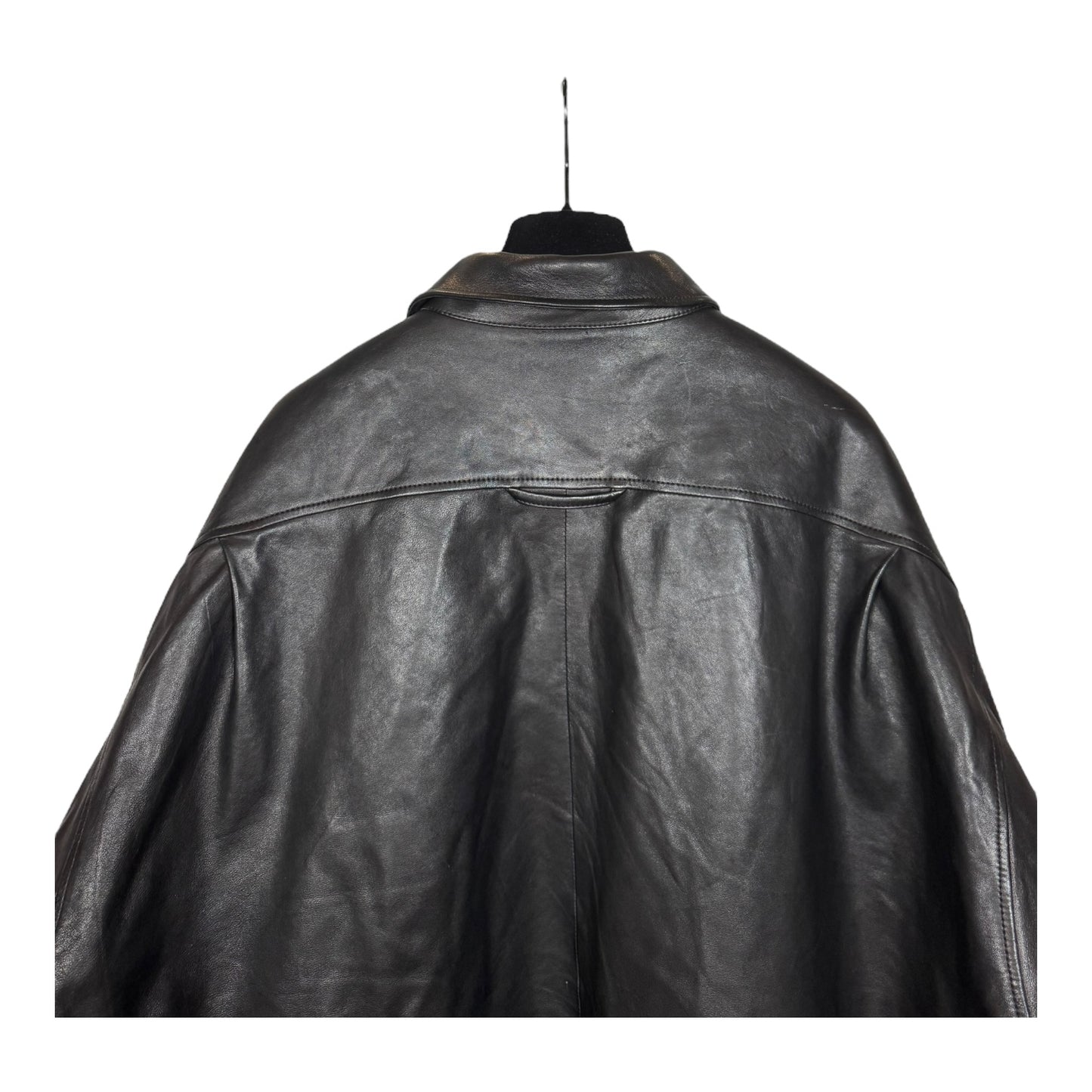 Balenciaga Leather Button Up Overshirt