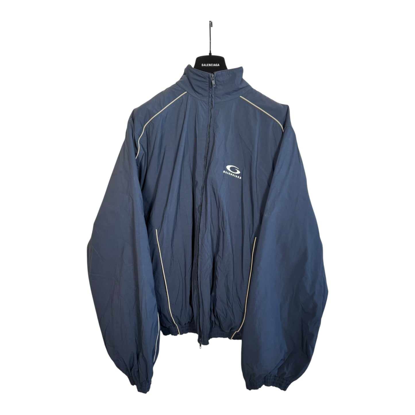 Balenciaga Loop Leather Lined Track Jacket