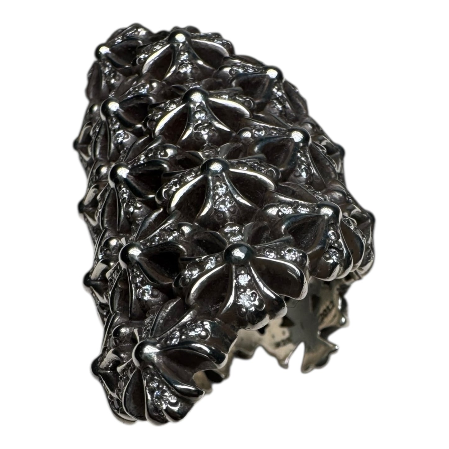 Chrome Hearts Diamond Chain Maille Ring