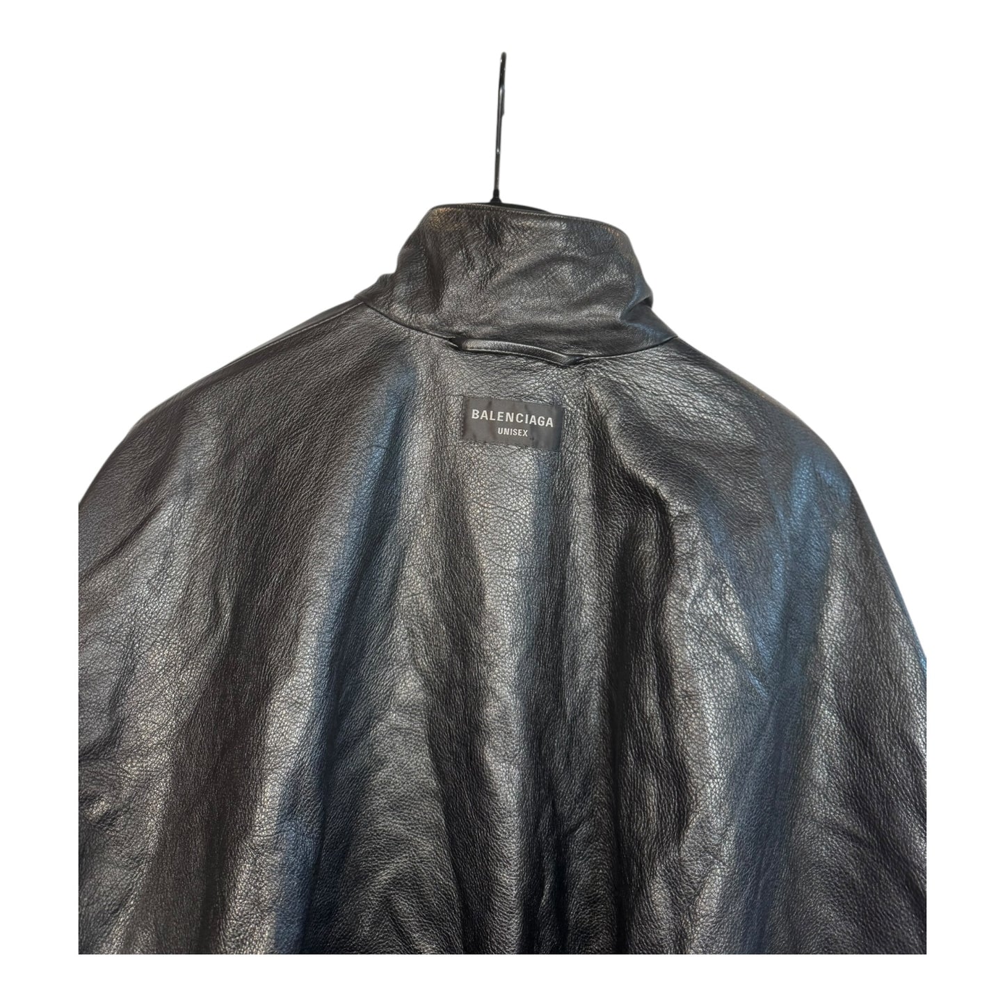 Balenciaga Loop Leather Lined Track Jacket