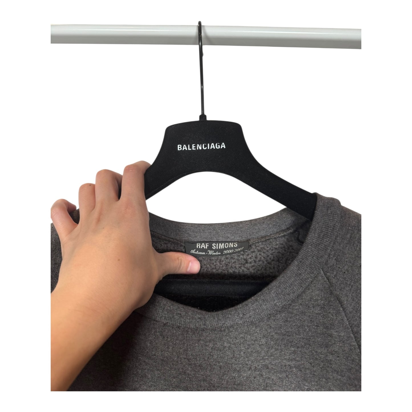 Raf Simons ‘00 Confusions Patched Crewneck