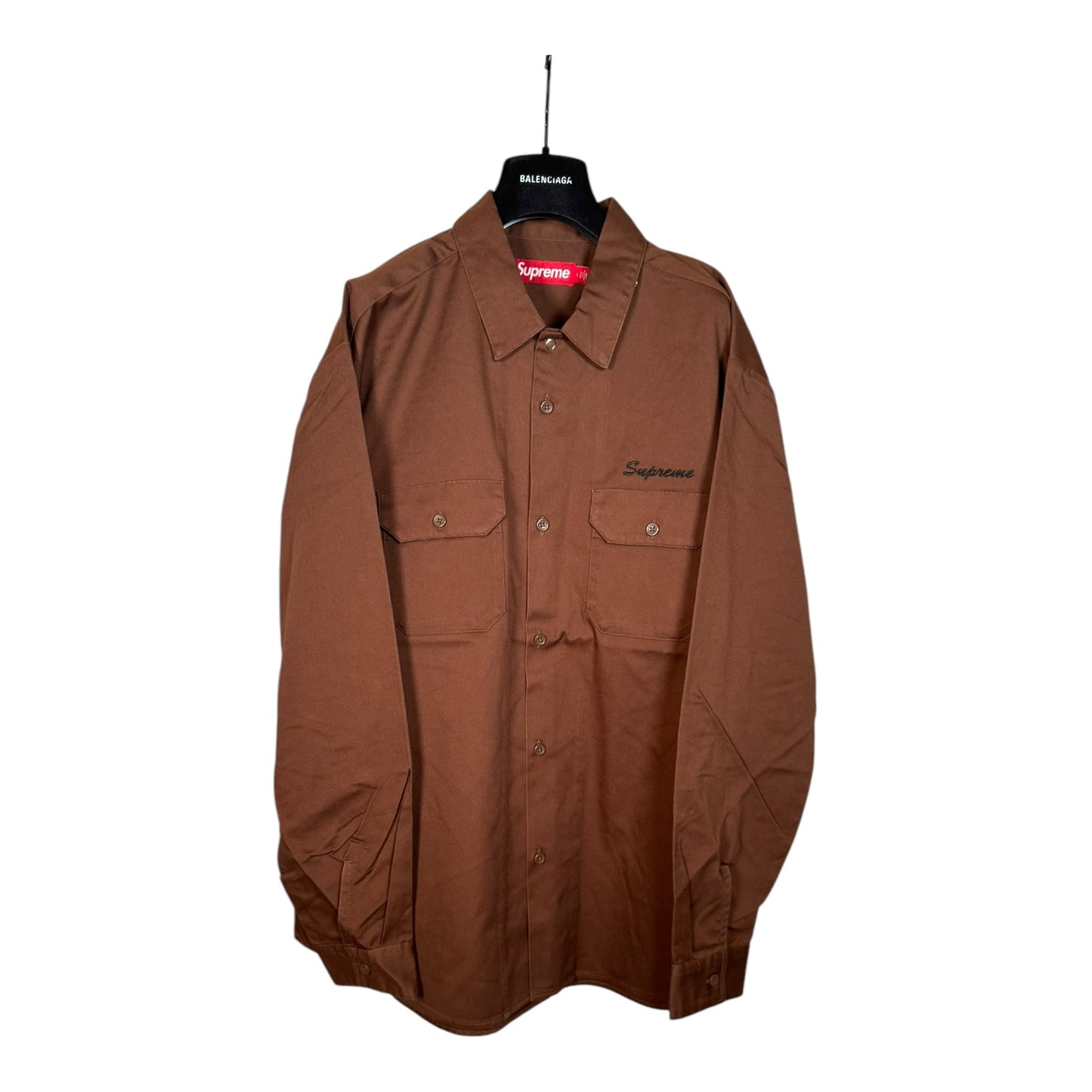 Supreme Snow White Work Shirt Brown