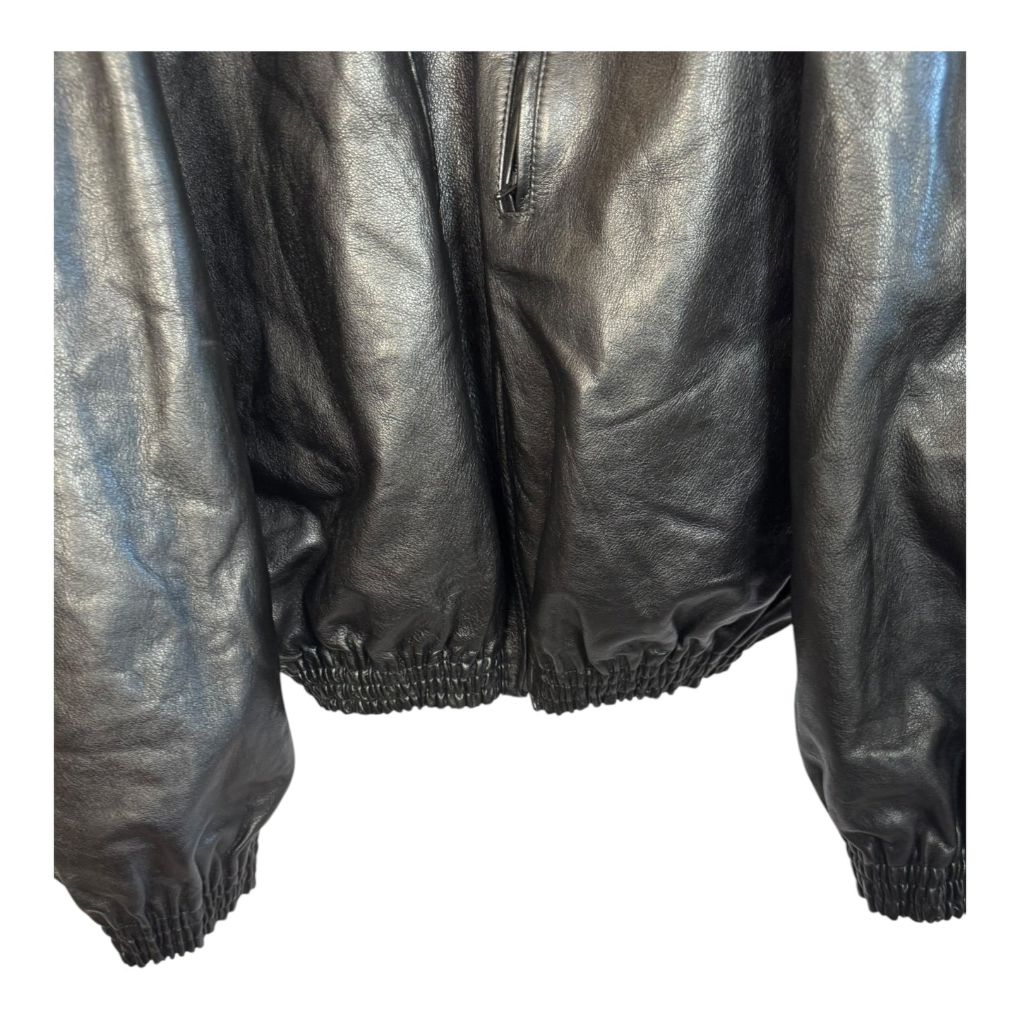 Balenciaga Loop Leather Lined Track Jacket