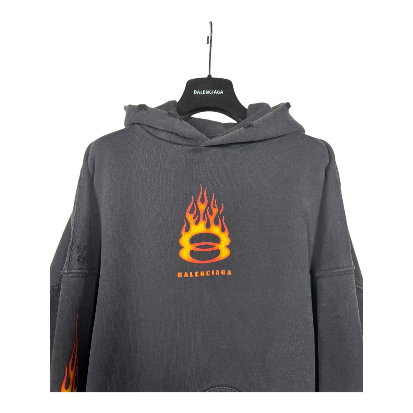 Balenciaga Distressed Flames Unity Hoodie
