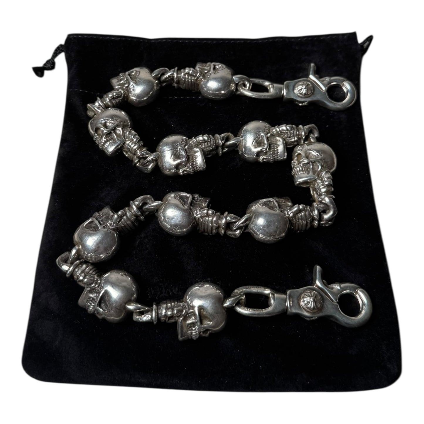 Chrome Hearts XL Foti Skull Wallet Chain