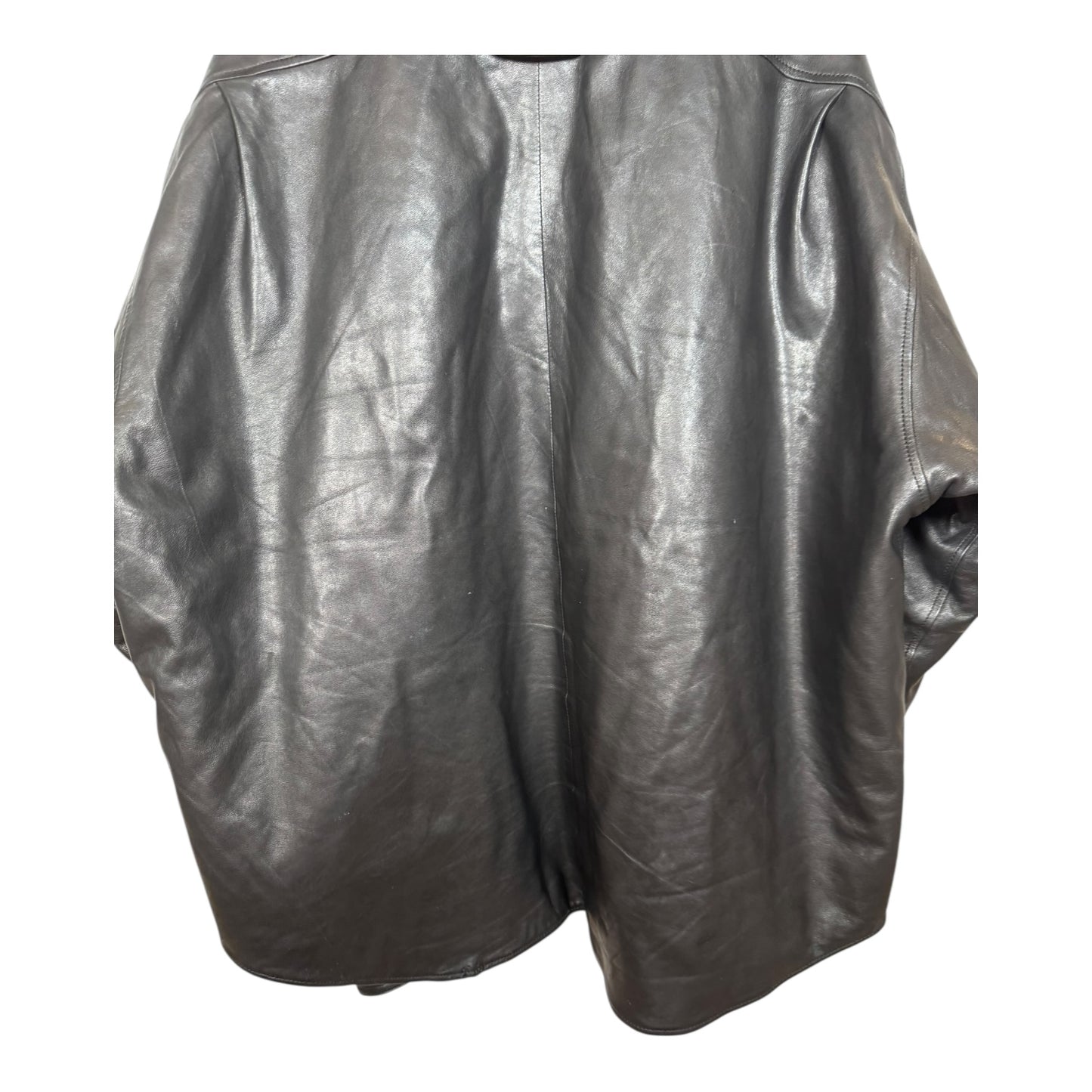 Balenciaga Leather Button Up Overshirt