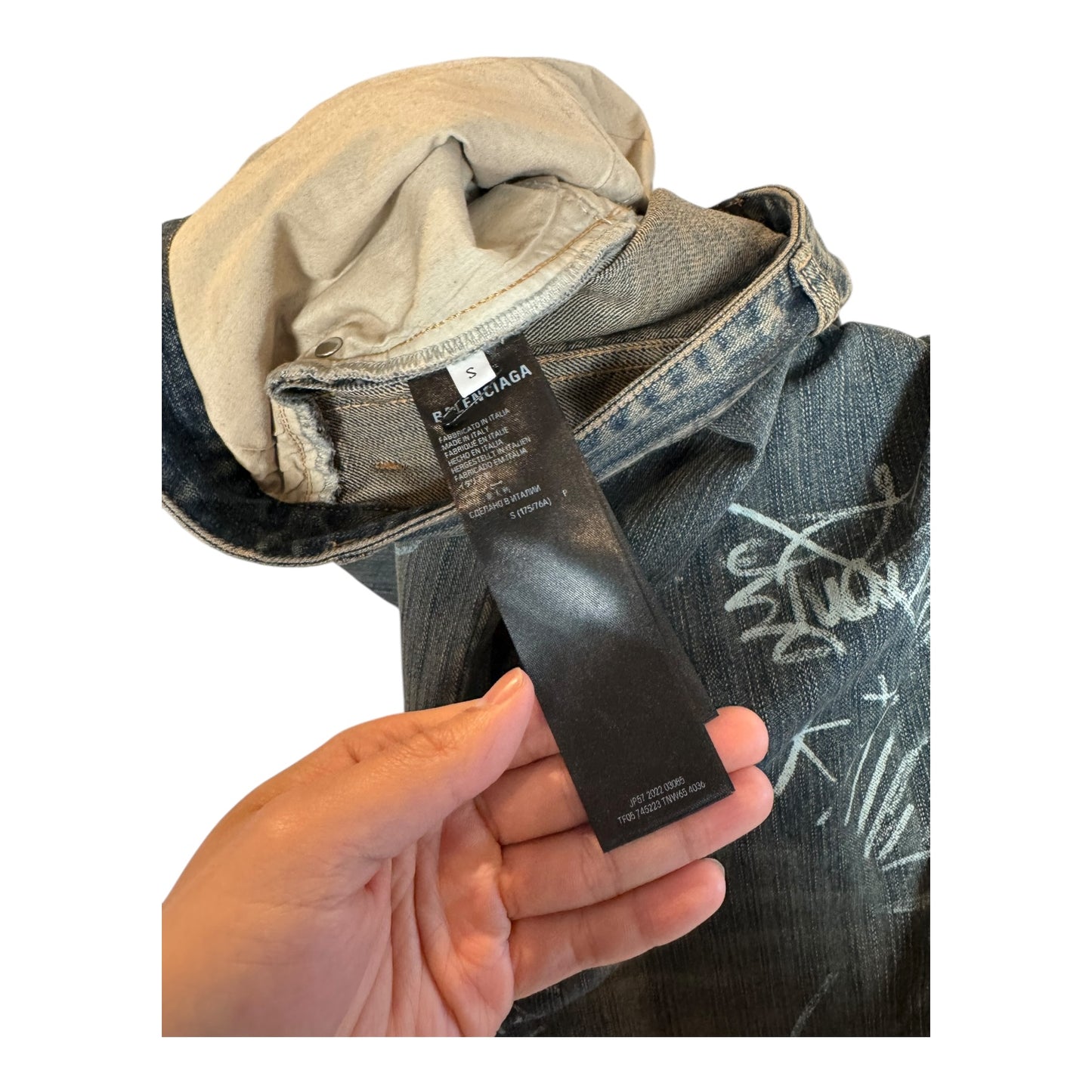 Balenciaga Mudwash Graffiti Baggy Denim