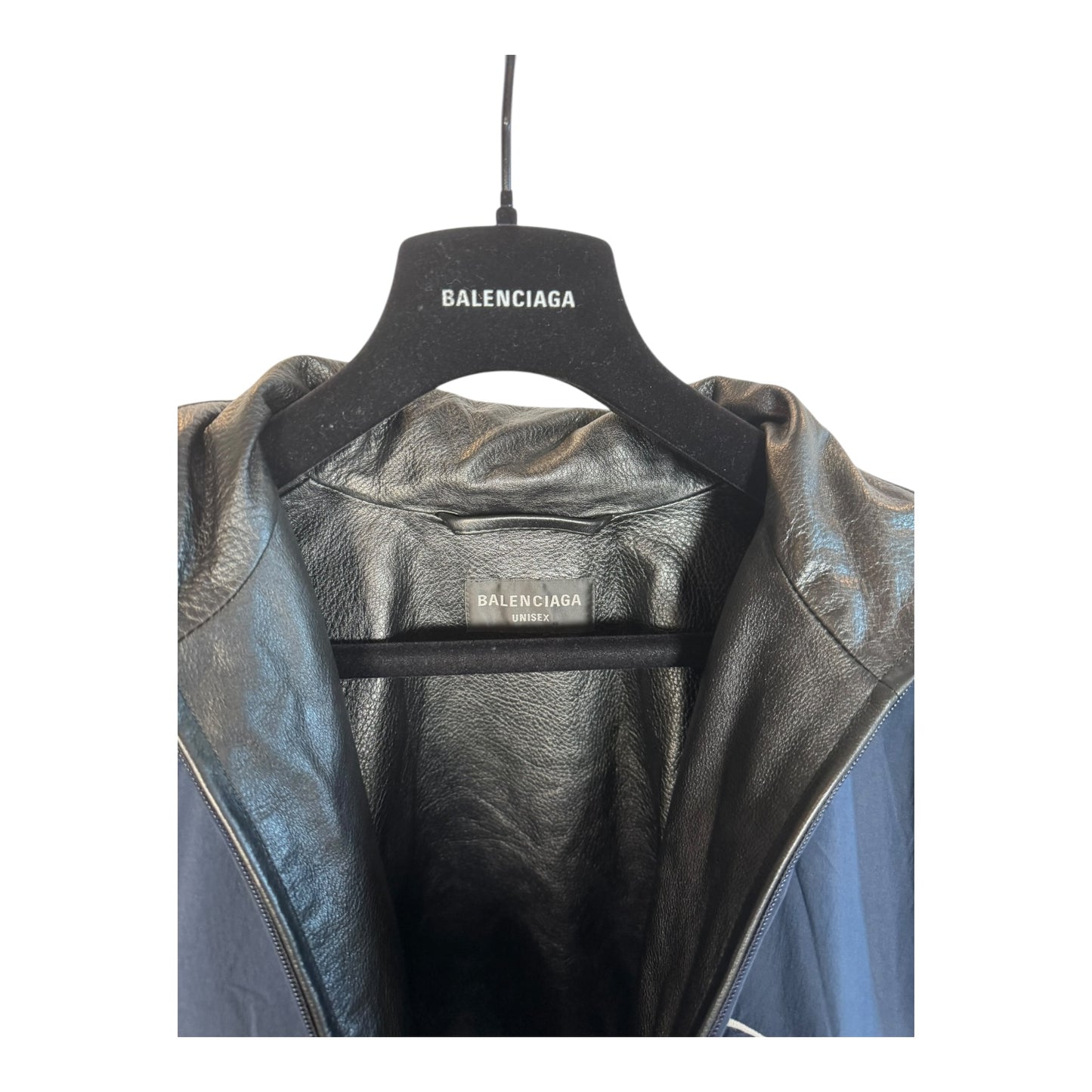 Balenciaga Loop Leather Lined Track Jacket