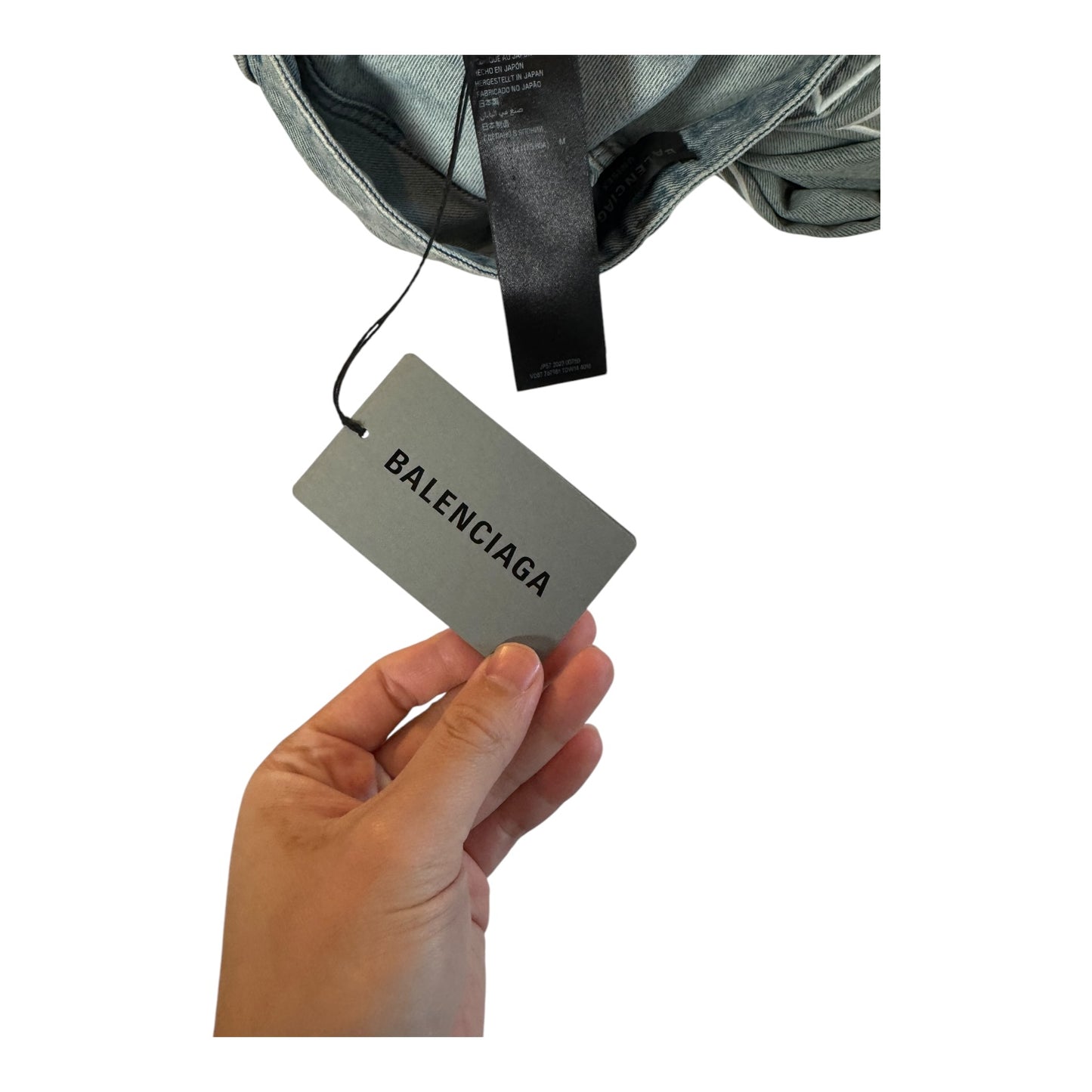 Balenciaga Baggy Outline Logo Denim