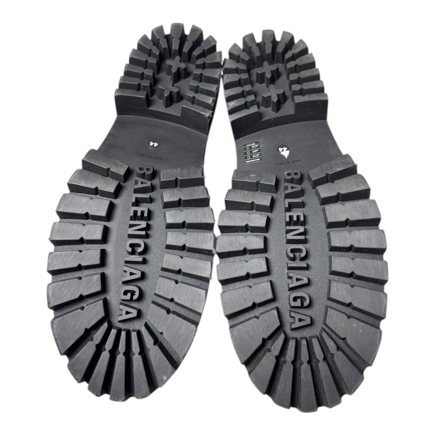 Balenciaga Distressed Leather Strike Boots