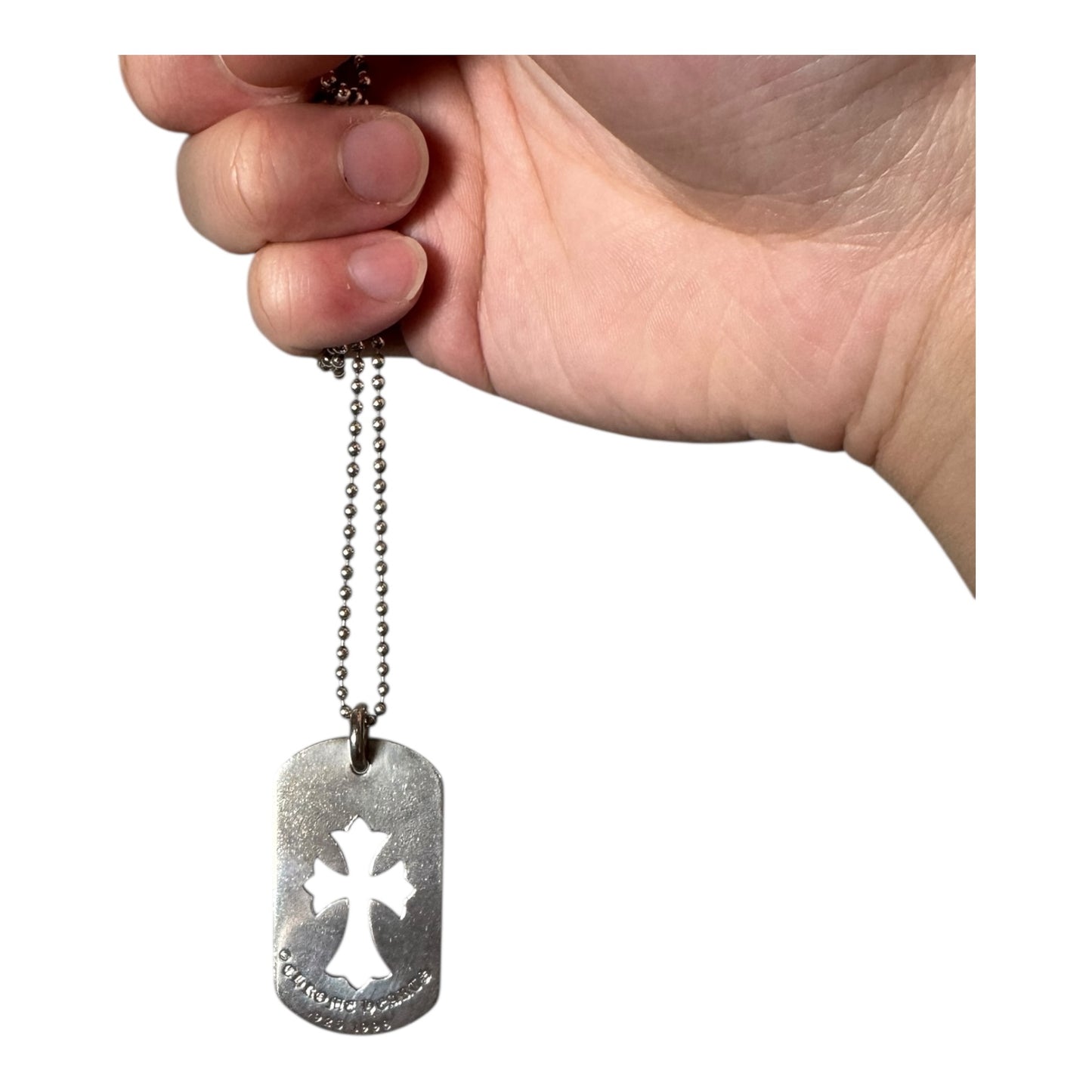 Chrome Hearts Cross Cutout Dog Tag