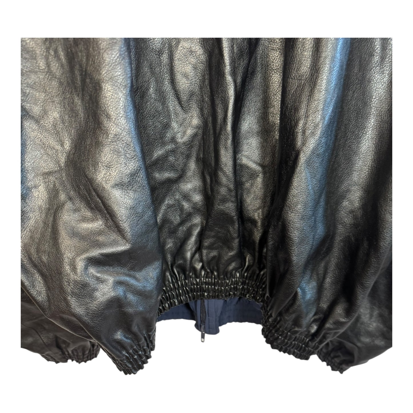 Balenciaga Loop Leather Lined Track Jacket