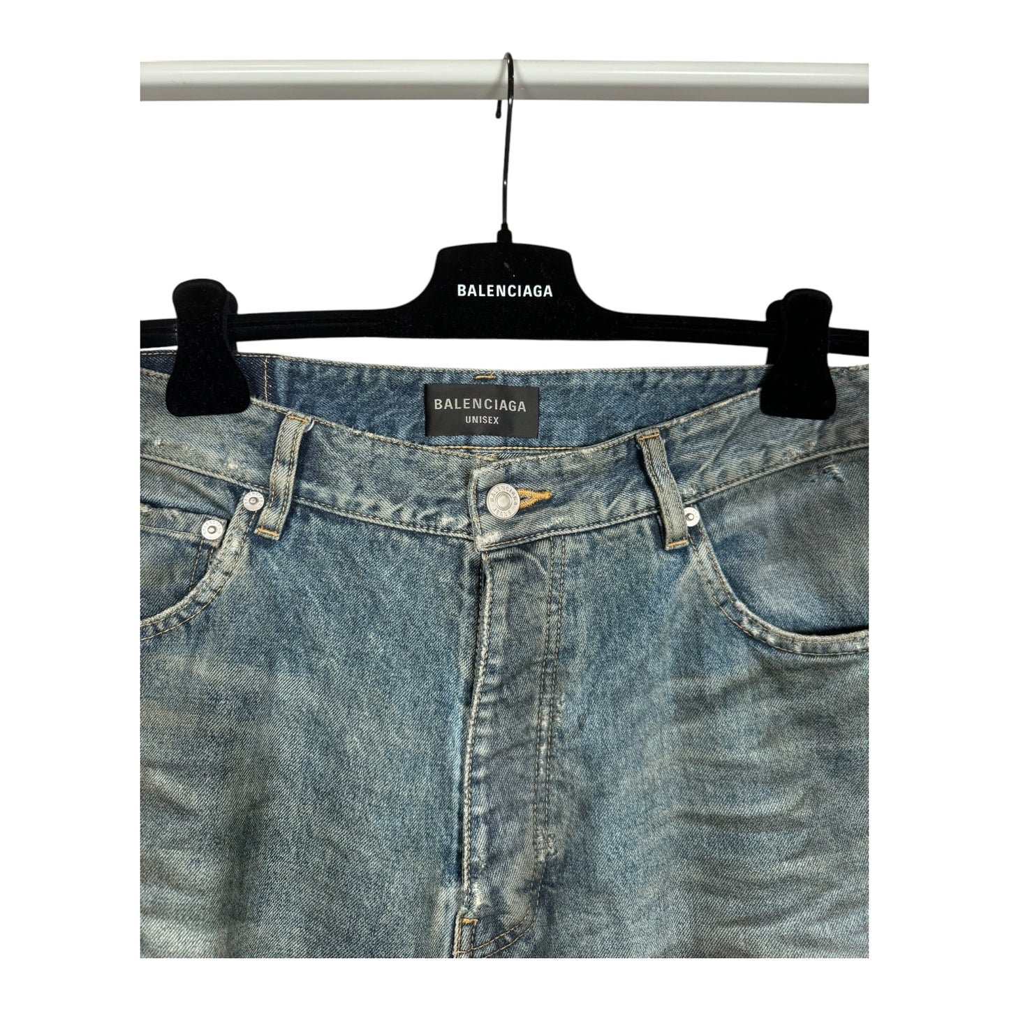 Balenciaga Destroyed Baggy Denim
