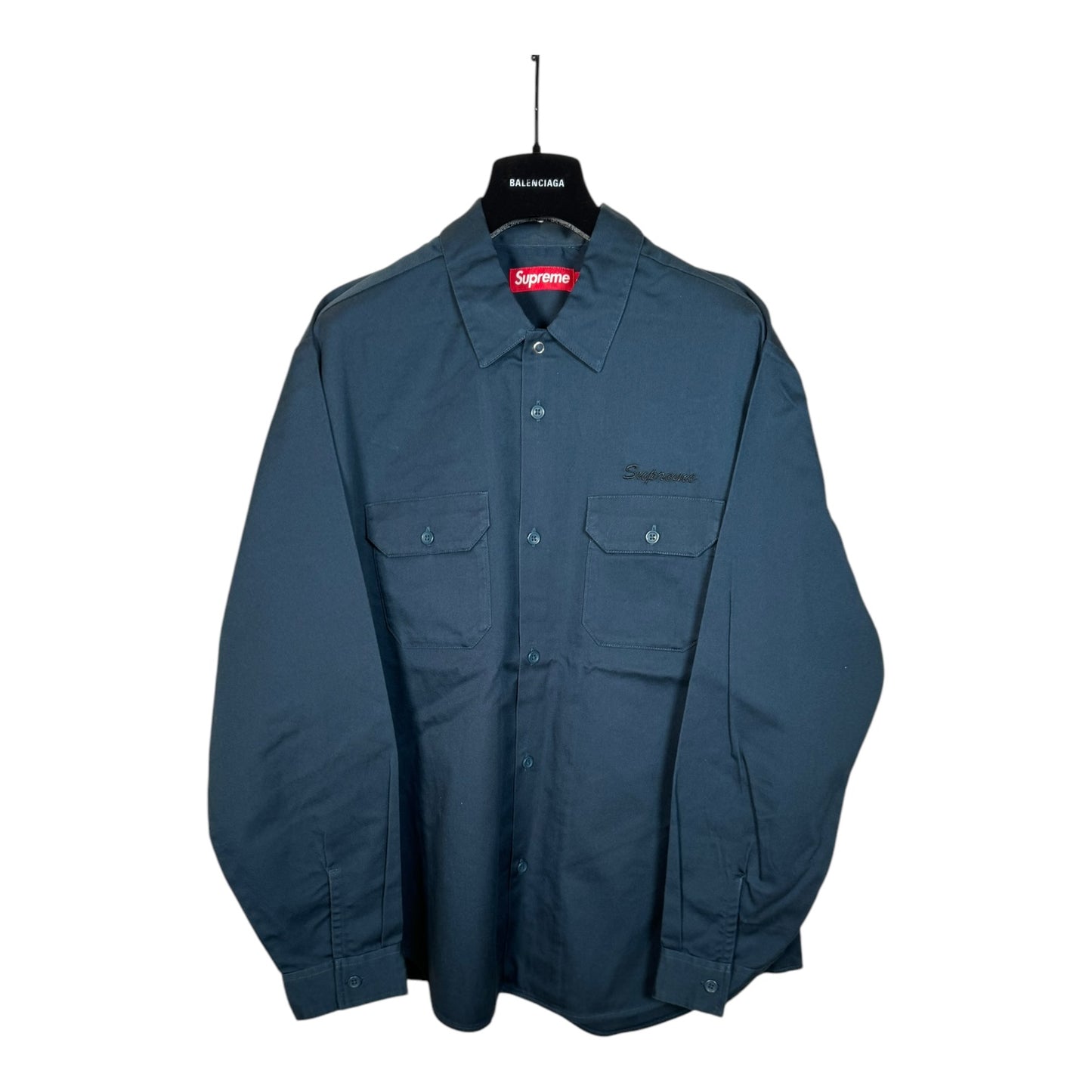 Supreme Snow White Work Shirt Navy