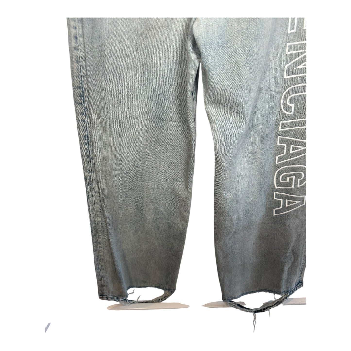 Balenciaga Baggy Outline Logo Denim