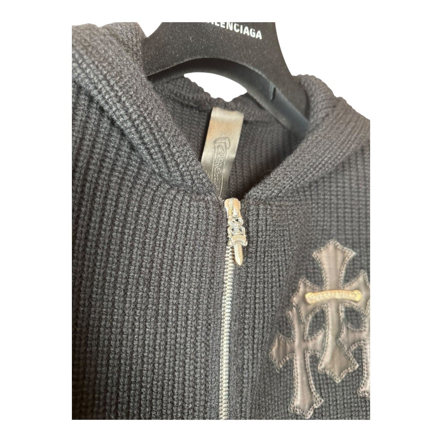 Chrome Hearts Bait & Tackle Cashmere Zip-Up Hoodie