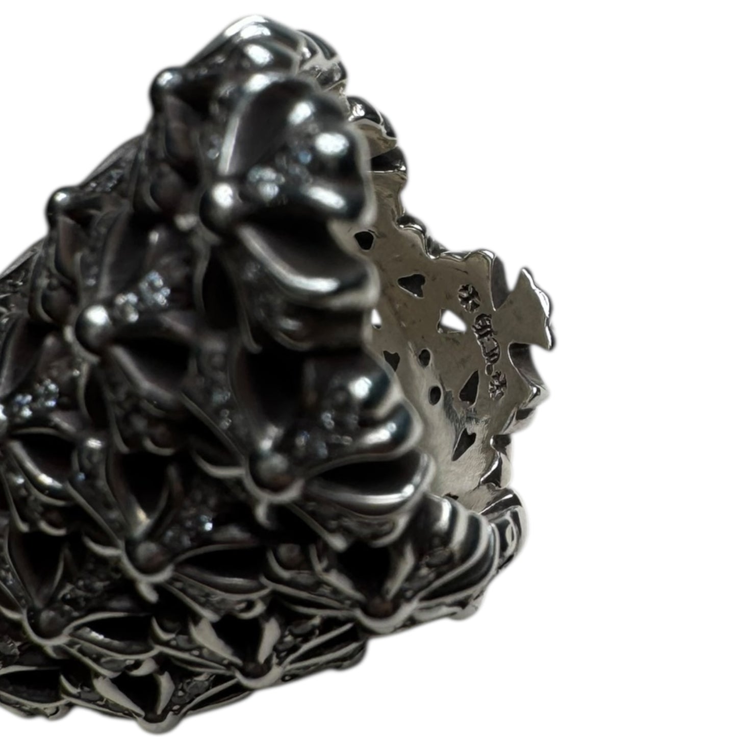 Chrome Hearts Diamond Chain Maille Ring