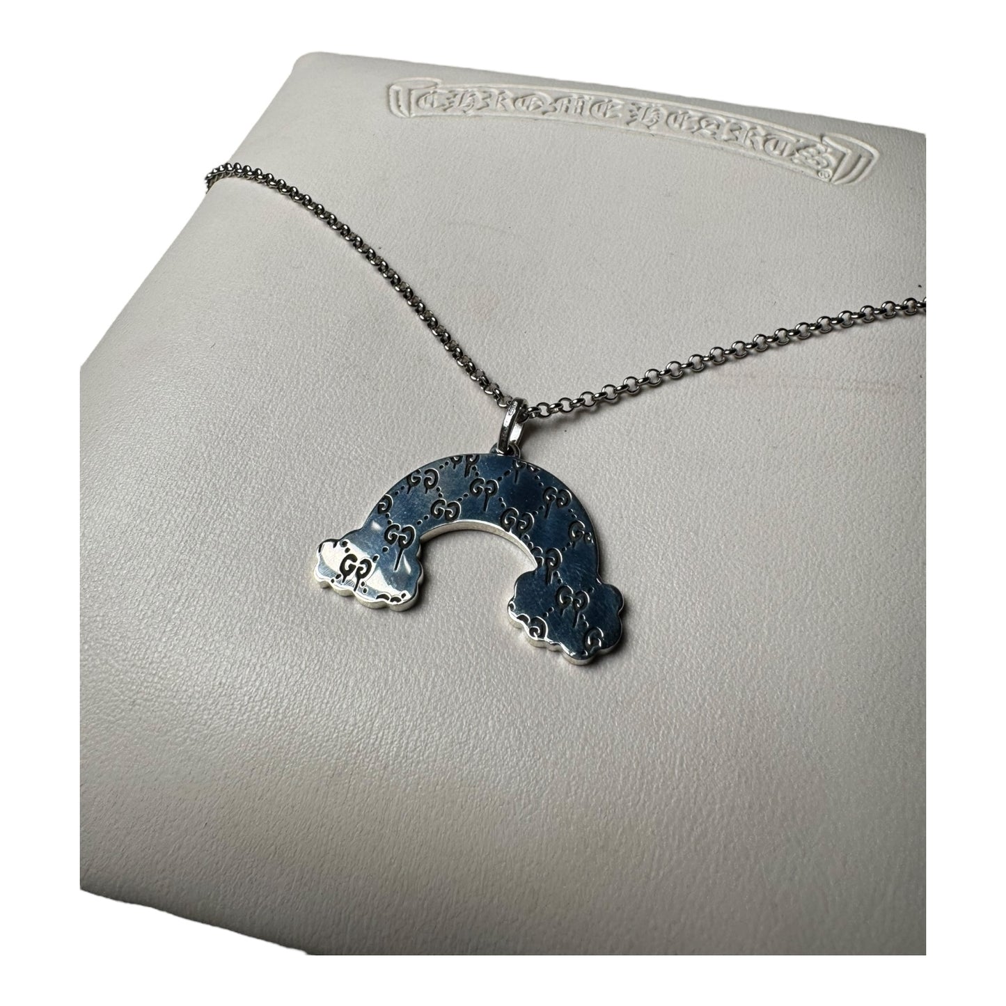 Gucci Ghost Rainbow Charm Necklace