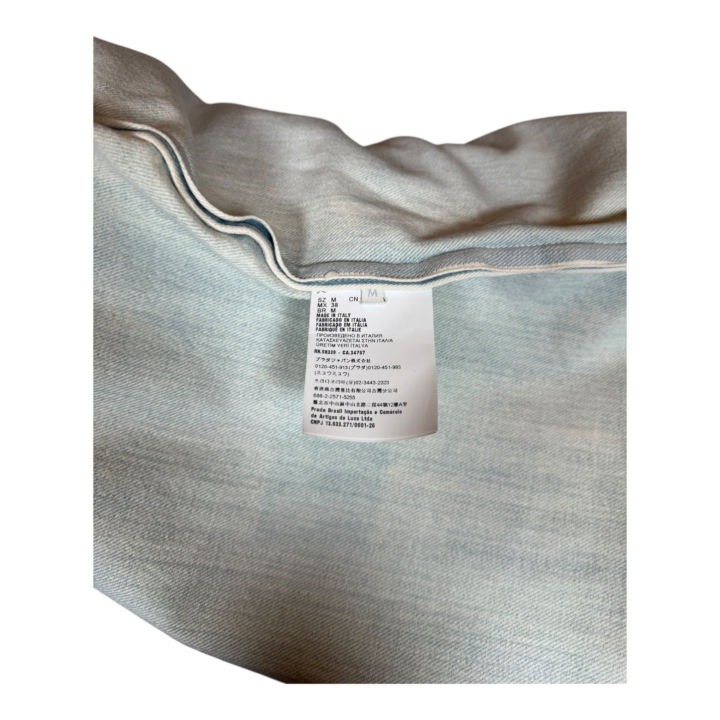 Prada Bleached Denim Bowling Shirt