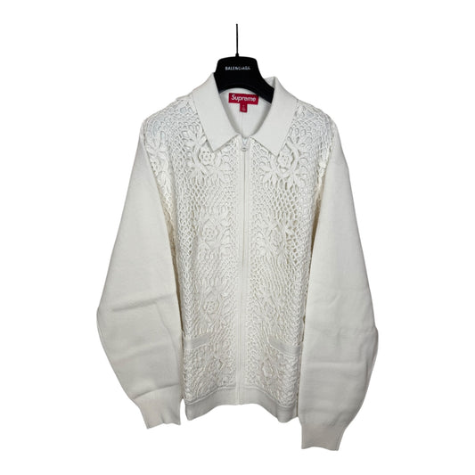Supreme Crochet Zip Up Cardigan
