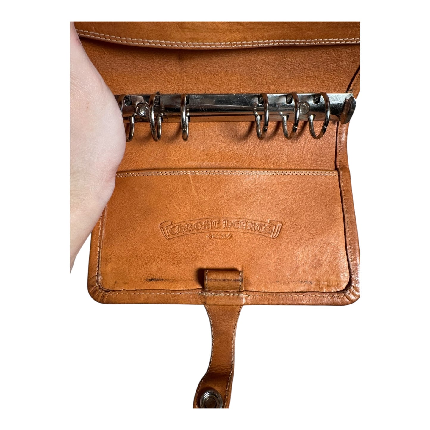 Chrome Hearts Leather Agenda Planner Holder