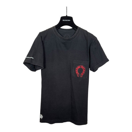 Chrome Hearts Red Horseshoe Pocket T-Shirt